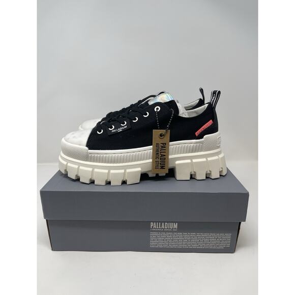 Palladium Revolt Lo TX Platform Boots Women 8 Black Marshmallow Chunky Gorpcore - Picture 4 of 11